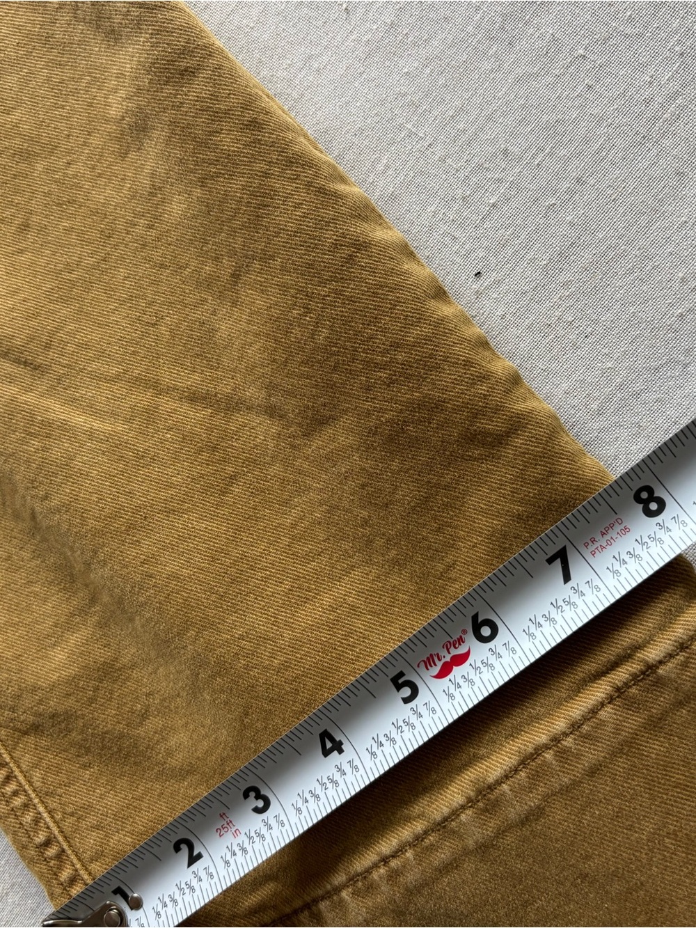 Lou & Grey High Rise Slim Wide Leg Pants Mustard Stretch Casual Size 28 - Picture 9 of 10